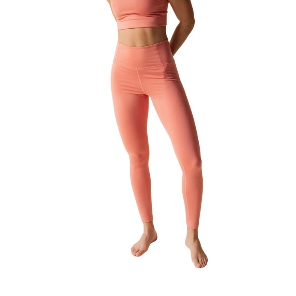 Girlfriend Collective Coral Pink/Orange Cotton Leggings